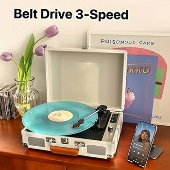Retro Bluetooth Vinyl Record Player 1
