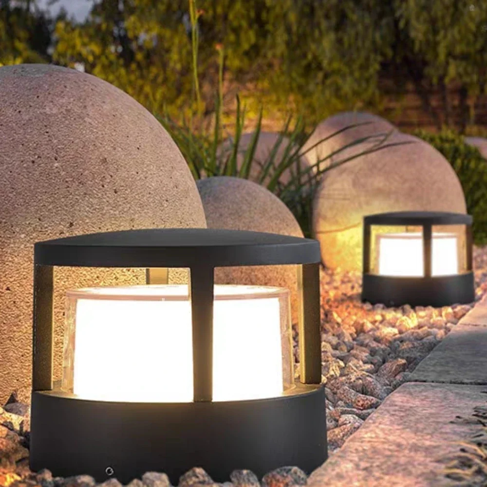New Outdoor Lawn Lamp Led Die-casting Aluminium Modern Garden Villa Patio Light Outdoor Bollard Light