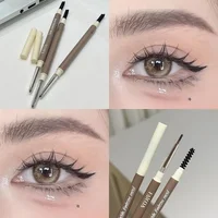 1PC Waterproof Double-Ended Eyebrow Pencil Ultra Fine Eyebrow Pencil Sweat-proof Long Lasting Professional Eye Makeup Cosmetics 2