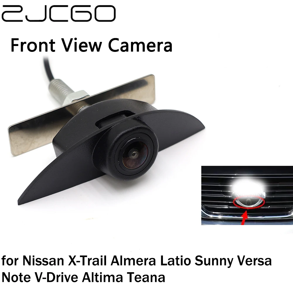 

ZJCGO Car Front View LOGO Parking Camera AHD 1080P Night Vision for Nissan X-Trail Almera Latio Sunny Versa Note Altima Teana