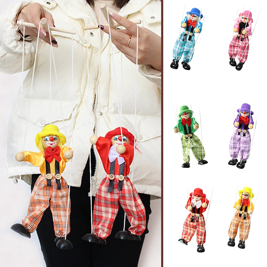 

Pull-line Puppet Doll Activity Kids Hand Marionette Toy Parent-Child Children’s Clown Handcraft Toy Household Party Performance