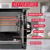 Countertop Rotisserie Oven, 3 Cooking Functions: Rotisserie, Sear and No Heat Rotation, 15-Pound Capacity, Black 4