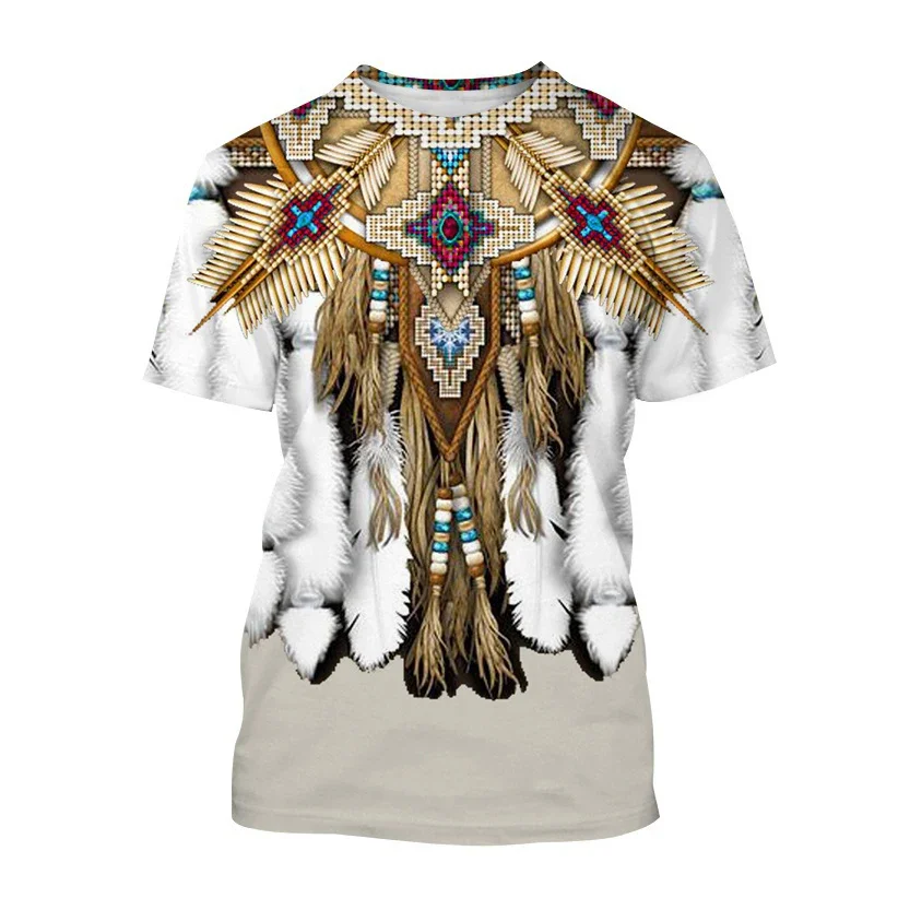 Indische T-Shirts Ethnischer Stil 3D-Druck Streetwear Männer Frauen Lässige Mode Übergroßes Kurzarm-T-Shirt Kinder T-Shirts Tops Kleidung – Detail 3