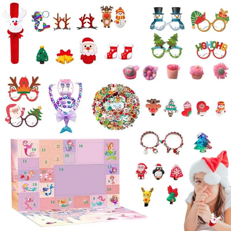 

Advent Calendar 24 Days Of The Christmas Advent Calendar Hair Accessories Kids Stickers Perfect For Memorial Day Birthday Party