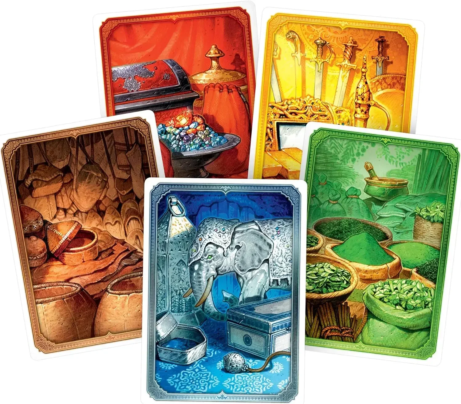 Jaipur board game - strategic trading game suitable for children aged 10 and above, 2 players, 30 minutes of game time, space co 2