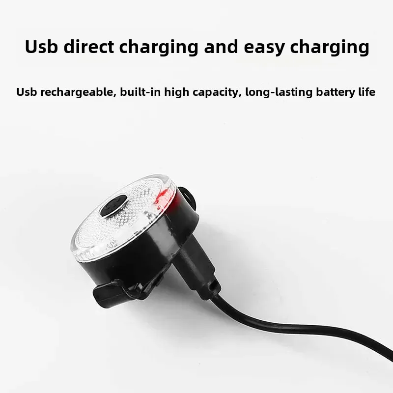 New Creative USB Charging Bicycle Tail Light Night Riding Equipment Accessories Mountain Bike Outdoor Cycling Tail Light