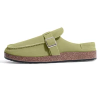 Evshine Sabots de mode pour femmes Pantoufles avec boucle réglable Semelle intérieure souple Mules plates pour hommes Chaussures de plage en daim Pantoufles de maison confortables 5