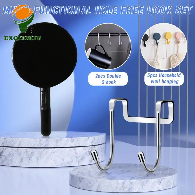 

Strong Hook Firm No Punching Hook Easy To Use Convenient Anti-rust Material Double S Hook No Drilling Required Hook Up Nail-free
