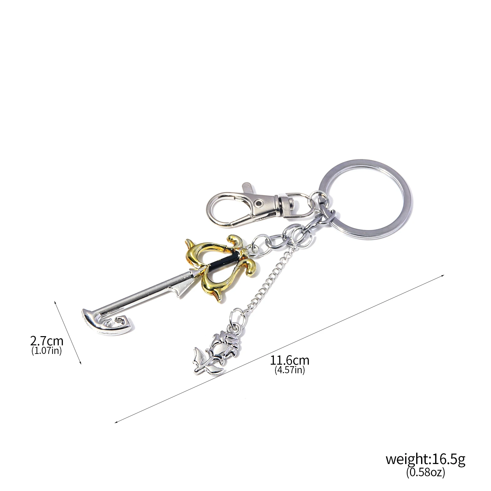 Game Kingdom Hearts Sora Key Keychain Forgotten Blade Metal Golden