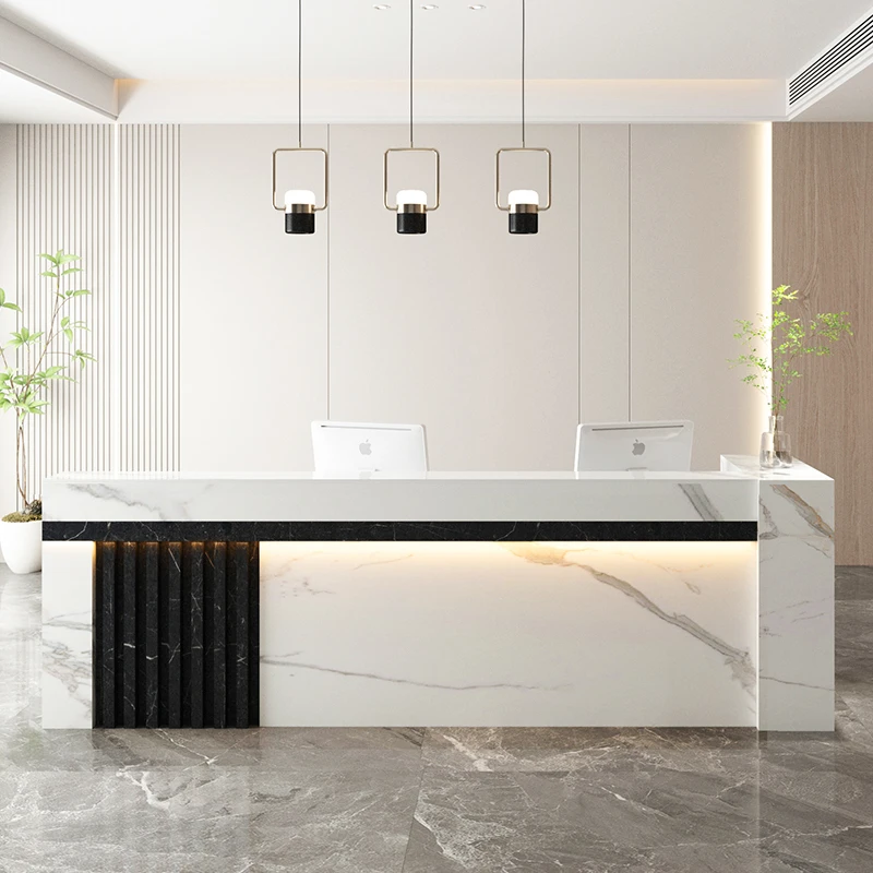 business luxury Reception Desks shop counter modern boutique shelves Reception Desks aesthetic cashier receptiebalie salon desk