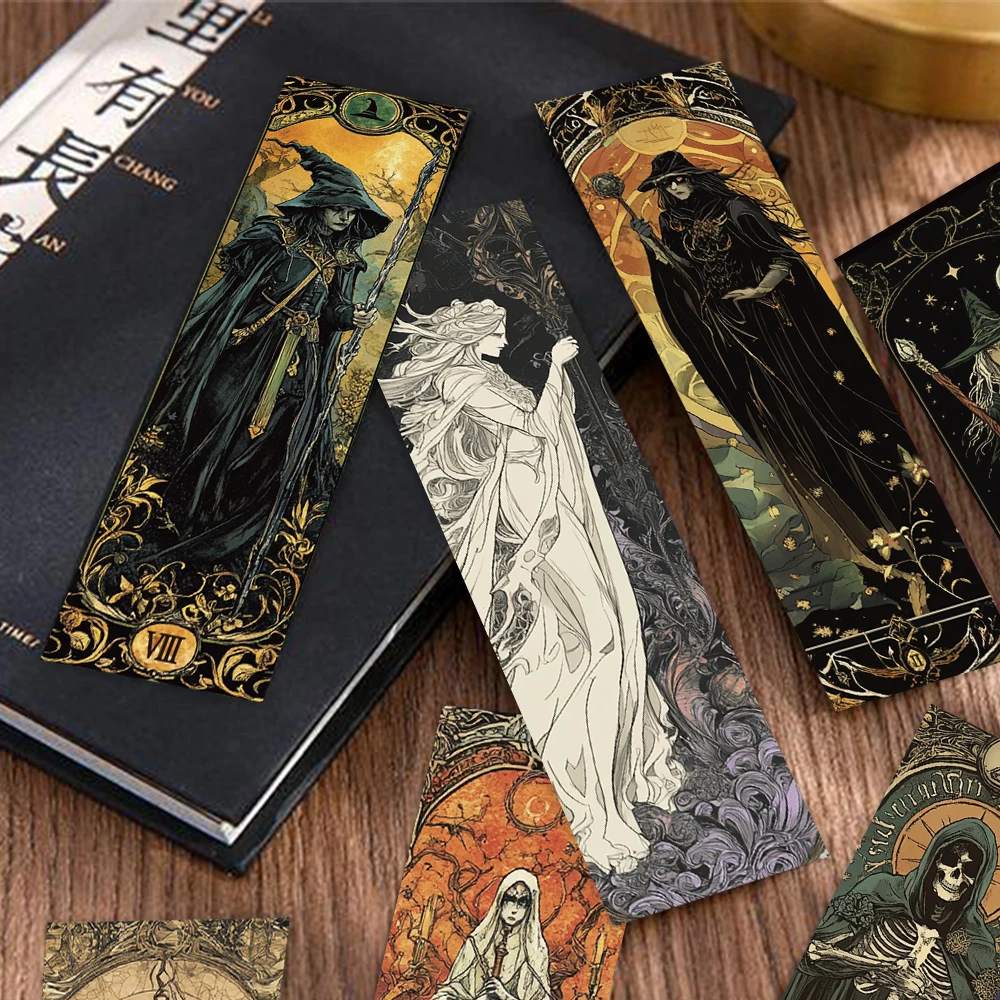 30pcs Dark Wind Advanced Wizard Bookmarks Students Message Card Creative Gifts Literary Reading Books Pages Marking Paper Cards bookmark page holder bookmarks stationery supplies bookmark holder paper bookmark
