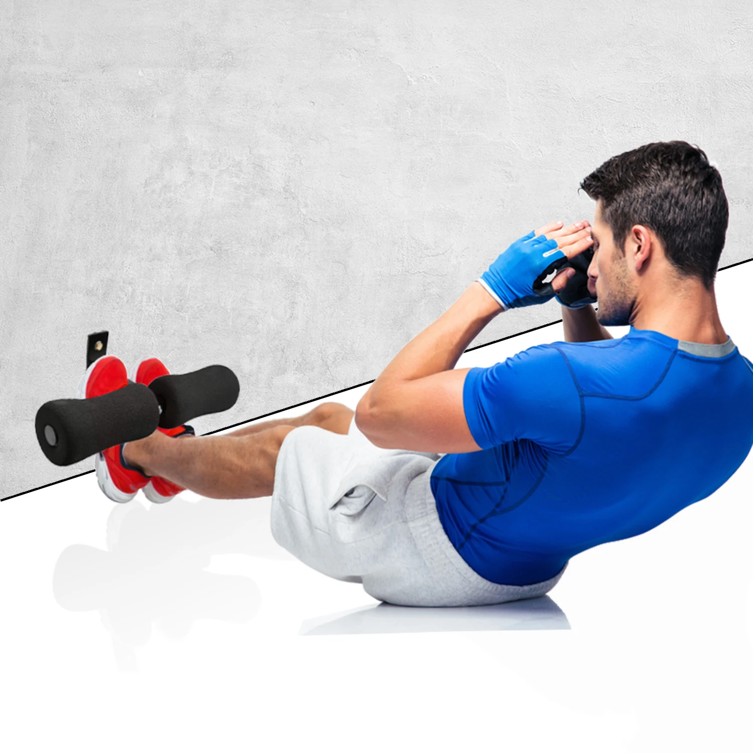 Wall Mounted Sit Up Bar Nordic Hamstring Curl Machine Sit-ups Foot