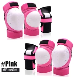 Ultimate Protective Gear Set: 6-Piece Knee, Elbow, and Wrist Pads for Skateboarding, Roller Skating, and Cycling (Pink)