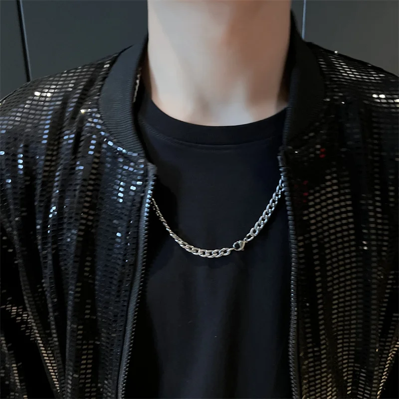 Men's New Diamond Checker Jacket Men's Hip Hop Fashion