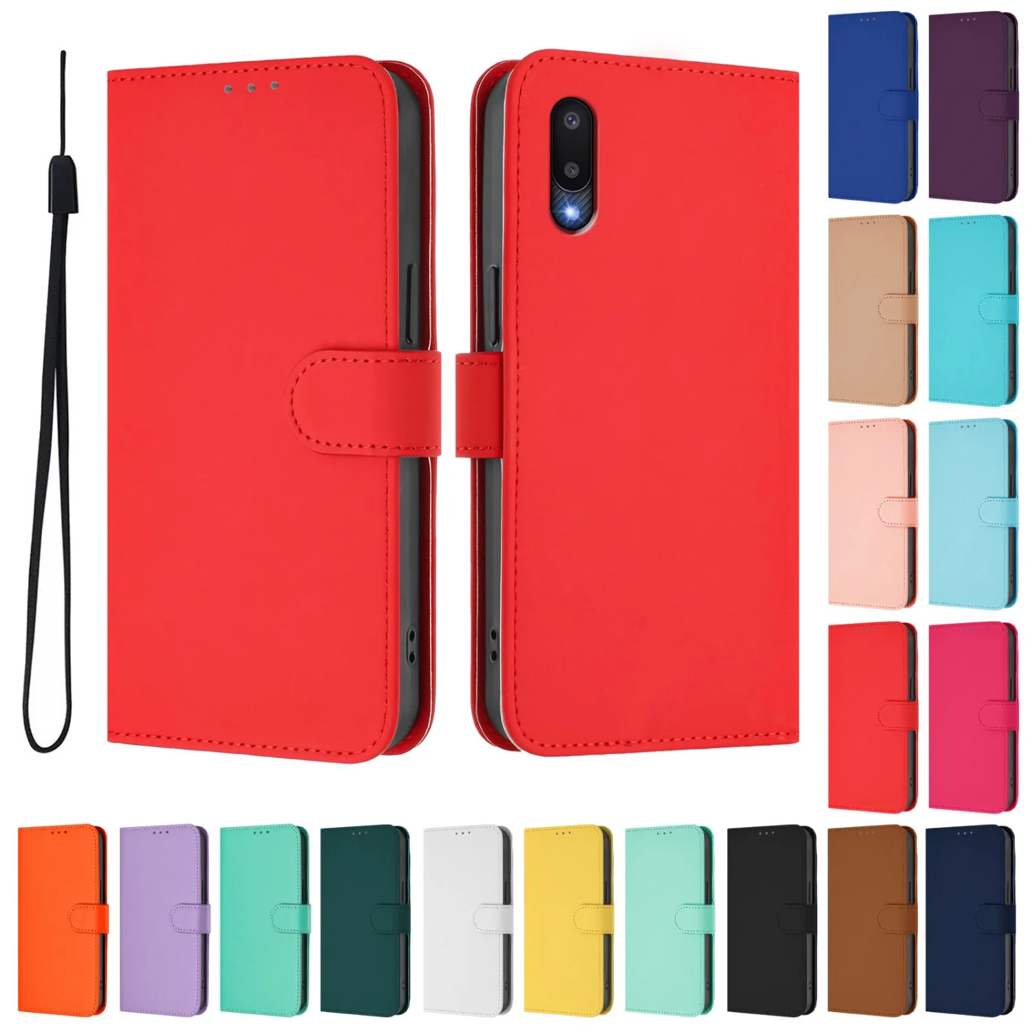 Luxury Flip Phone Case - PU Leather Wallet Cover with Holder