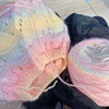 50g/Roll Gradient Colorful Mohair Multicolor Rainbow Yarn Long-Staple Cotton Self Striping Air Yarn For Knitting Crochet Sweater 4