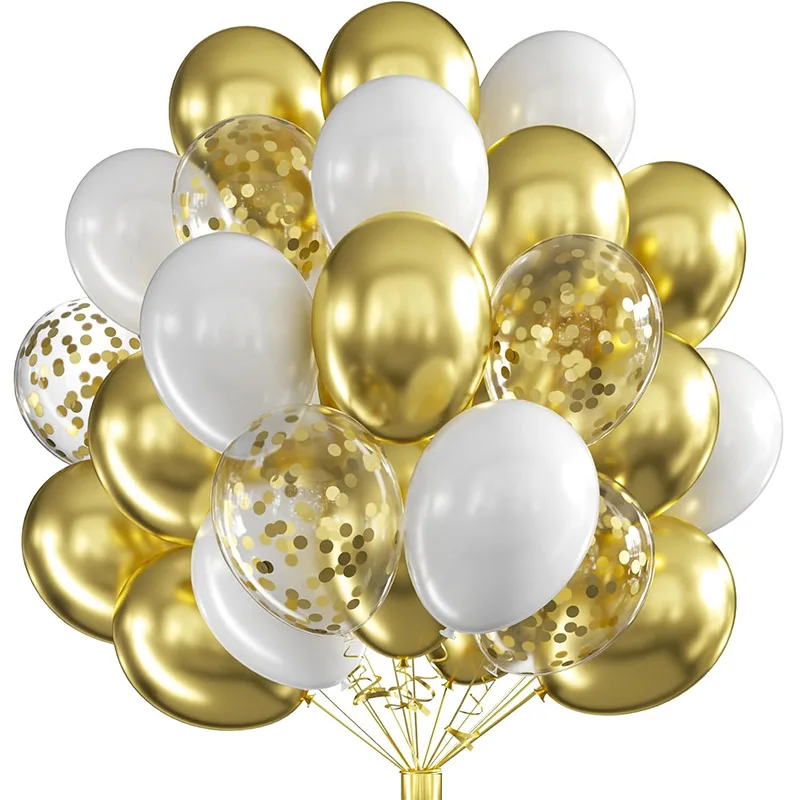 31 pezzi cromo champagne oro coriandoli palloncini in lattice sfondo festa per adulti bambini compleanno matrimonio addio al nubilato decorazione fornure  15