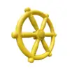 Pirate Ship Wheel with Screws Multipurpose Props Kids Steering Wheel Toy for Garden Play House Amusement Park Treehouse 6
