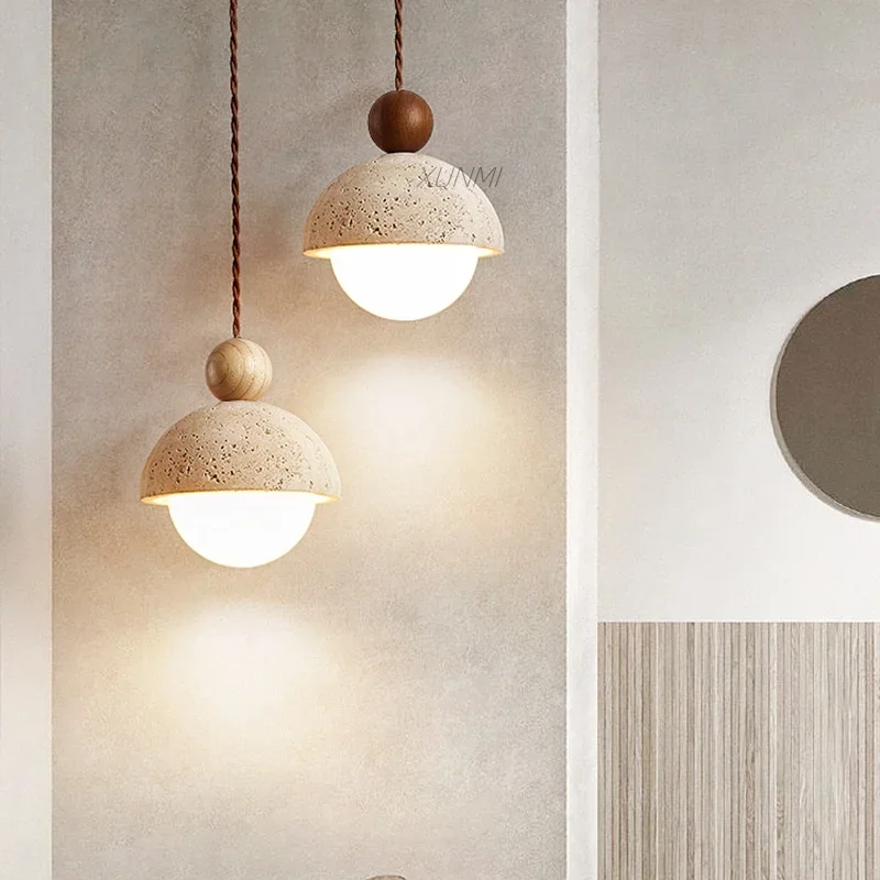 Japanese-Wabi-sabi-Style-Yellow-Travertine-Chandelier-Creative-Home ...