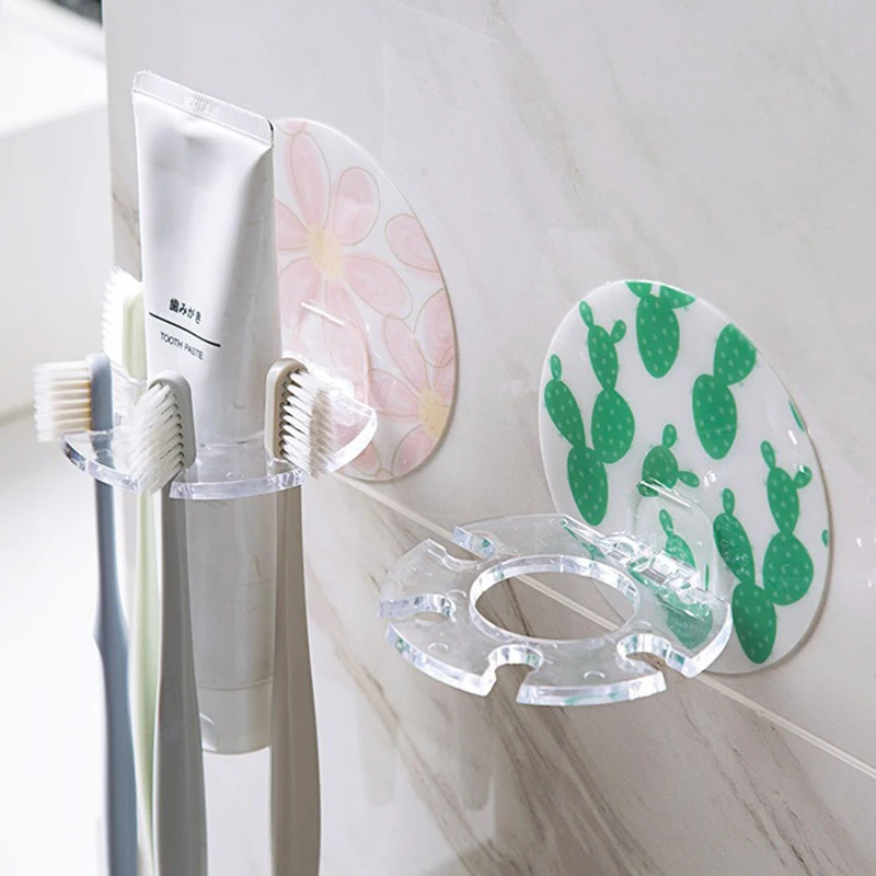 Toothbrush Holder Toothpaste Storage Rack Razor Holder Shaver Shelf Tooth Brush Dispenser Bathroom Organizer Accessories 12pcs toothbrush holder