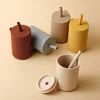 1pc 150ml Baby Straw Cup 5oz Toddler Drinking Cup Silicone Training Cup For Baby And Kids Portable And Practical Feeding Cup 3