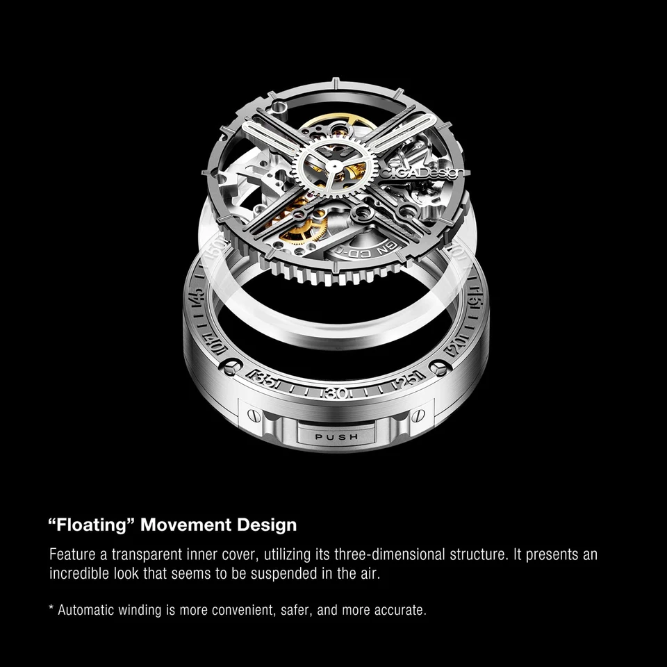 CIGAD Design シガデザイン　スケルトン自動巻き CIGA DESIGN[シガデザイン]自動巻サファイアスケルトンウォッチ