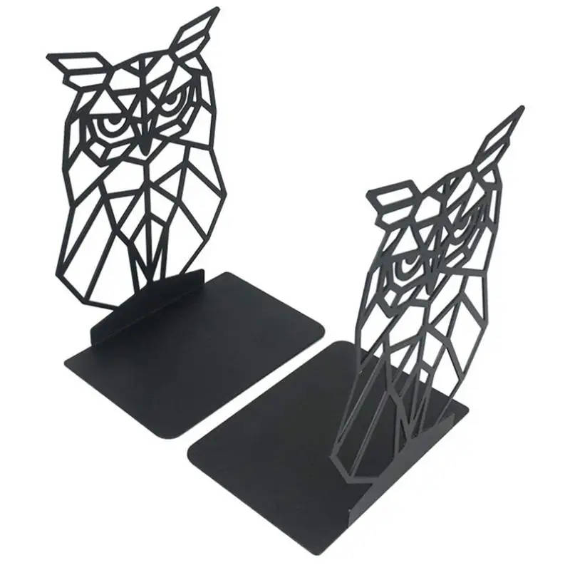 

Black Owl Bookends Decorative Bookends For Shelves Book End To Hold Books Heavy Duty Black Non-Skid Bookend Book Holder Stopper