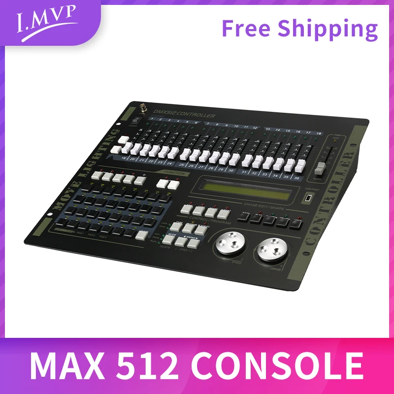 

I.MVP DMX MAX512 Console Stage Lighting Controllers Projector for LED Moving Head Beam Par DJ Disco
