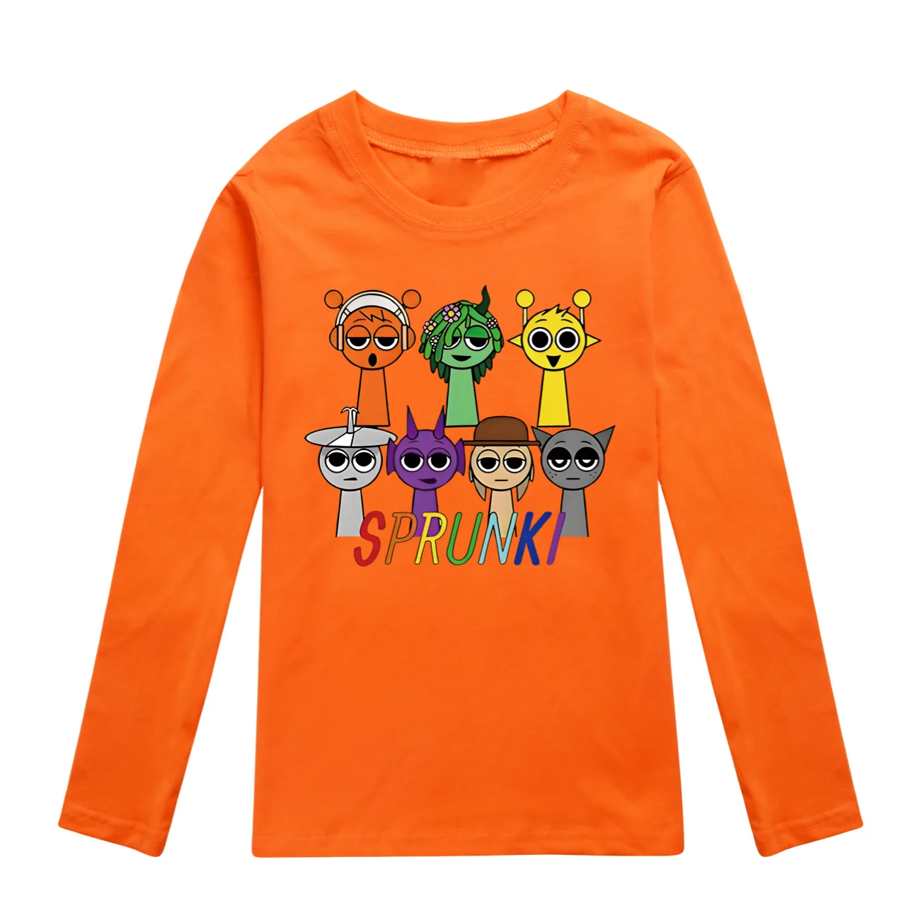 Sprunki Incredibox music T Shirt Baby Girls Cartoon Casual Tops Kids Long Sleeve Tops  Toddler Boy Casual Children's Clothing 5