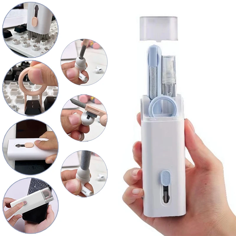 7in1 Computer Keyboard Cleaner Brush Kit Earphone Cleaning Pen For