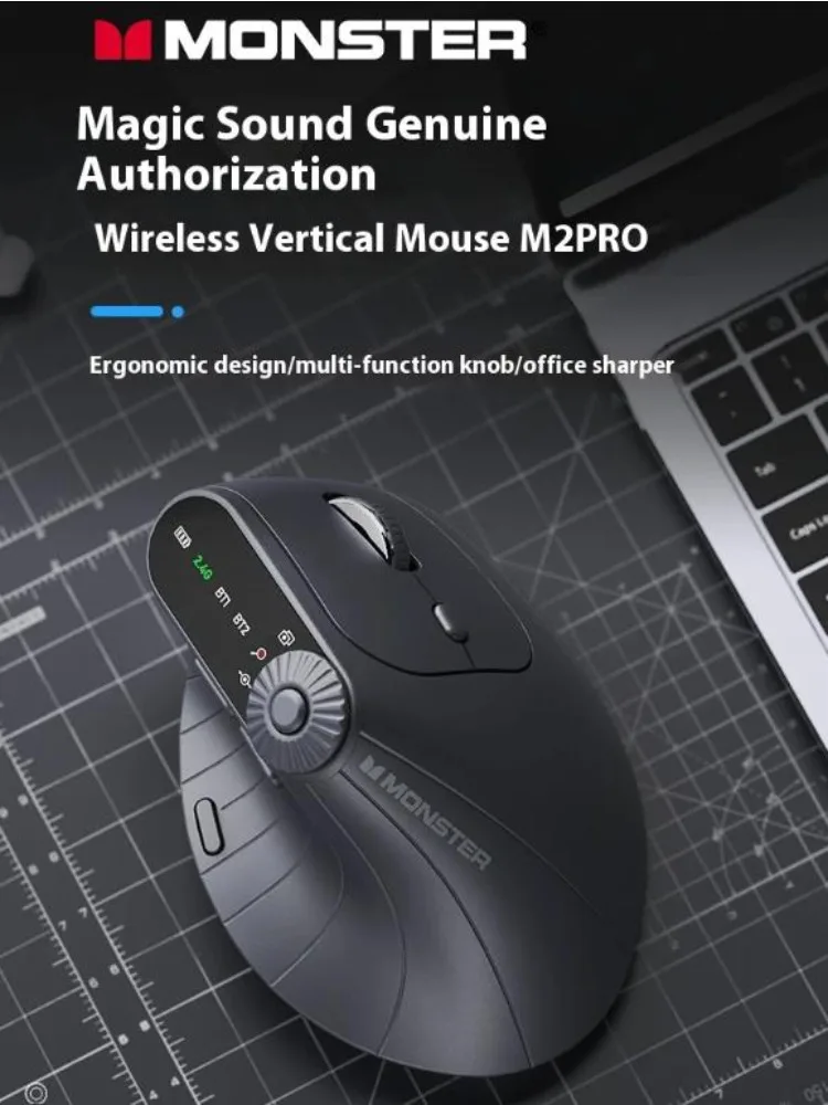 몬스터 m2 MAX/ m2 PRO 게이밍 마우스 듀얼 모드 충전식 DPI 경량 맞춤형 & 편안한 인체공학적 무선 마우스 PC 마우스