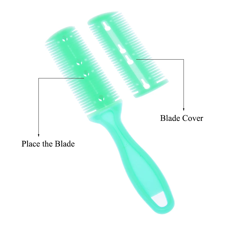 Meisha 1pcs Double-Sided Hair Razor Blade Comb Hair Cutting Thinning Comb for Men Women Hair Trimmer DIY Styling Tools C0009A 2