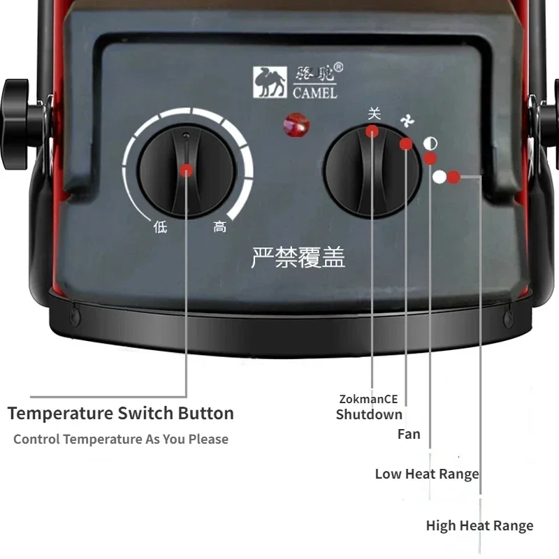 2000W 3000W Portable Industrial Electric Heater Thermostat Air Warmer Radiator Room Fast Heat 3 Gear Adjust Overheat Protection 5