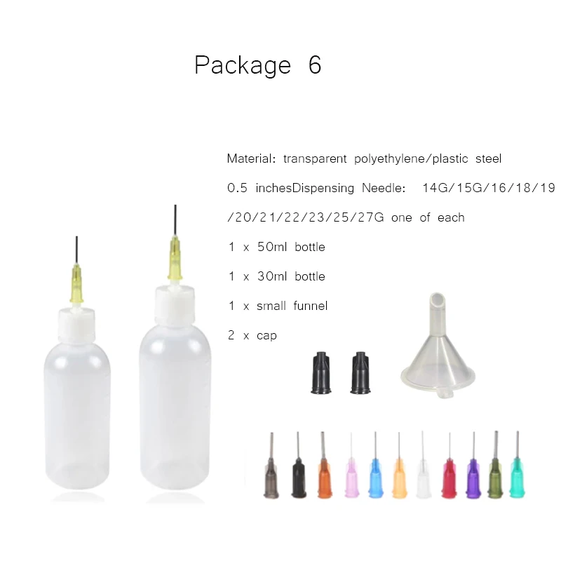 Syrup Dispenser 10 Types Dispensers Applicator Bottles/Syringes Set for DIY Quilling Acrylic Painting Oiler Bottle Craft Artwork Hobbies