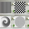 Black And White Stripes Shower Curtains Geometry For Bathroom Decor Screen Waterproof Fabric Bathtub Curtain With Hooks Washable 1
