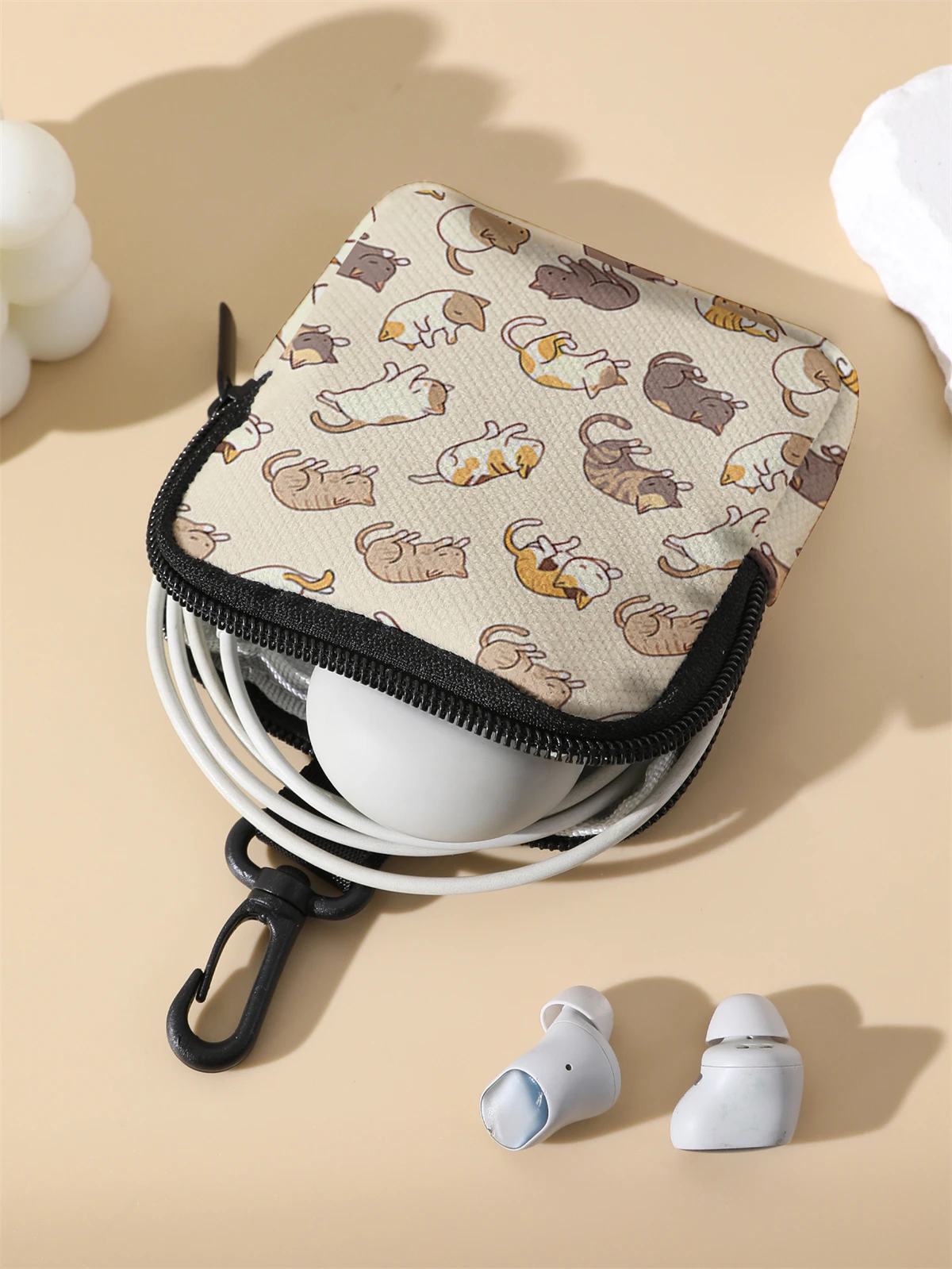 1 cat patterned large capacity coin wallet, digital printed coin wallet, and storage bag are ideal choices for gifts