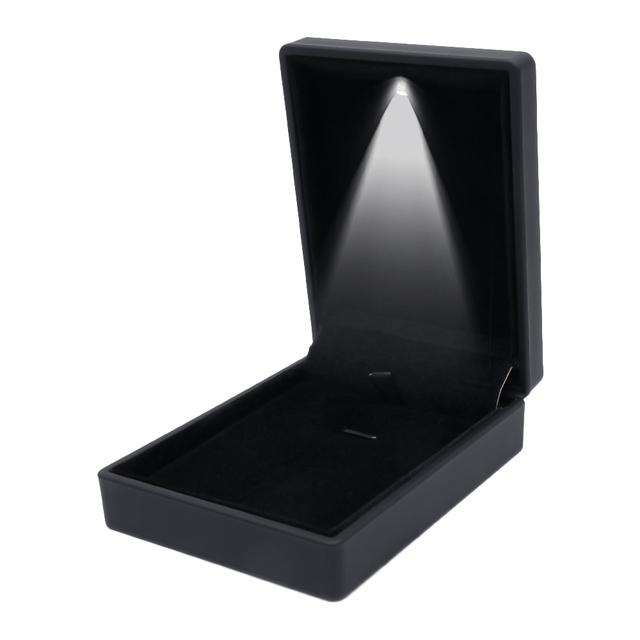 LED Jewelry Box Ring Box with LED Light Engagement Wedding Rings Case Boxes Pendant Earring Display Storage Jewellery