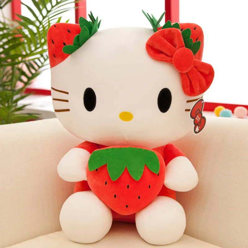 Rojo Hello Kitty Peluches Kawaii Sanrio Hello Kitty Juguete De