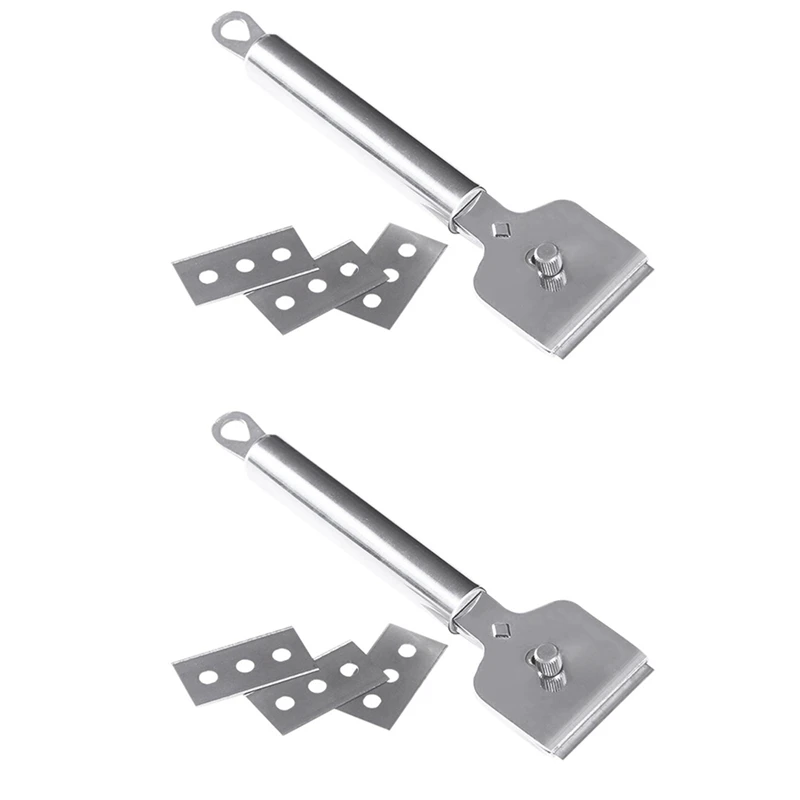 2 Set Ceramic Glass Oven Stove Burner Cleaner Cleaning Scraper Scraper Suitable For Induction, Ceramic