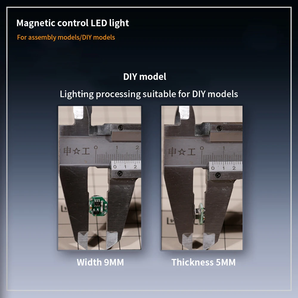 Mini Super Brightness Magnetron LED Light DIY Model Lamp Toys Magnetic Control Switch Animation Plus Light Model Wireless Light 4