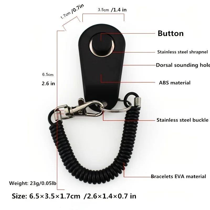 Dog Cat Pet Training Clicker With Wrist Strap Training Supplies For Dogs Cats Pet Clicker Dog Supplies Trainings dog supplies