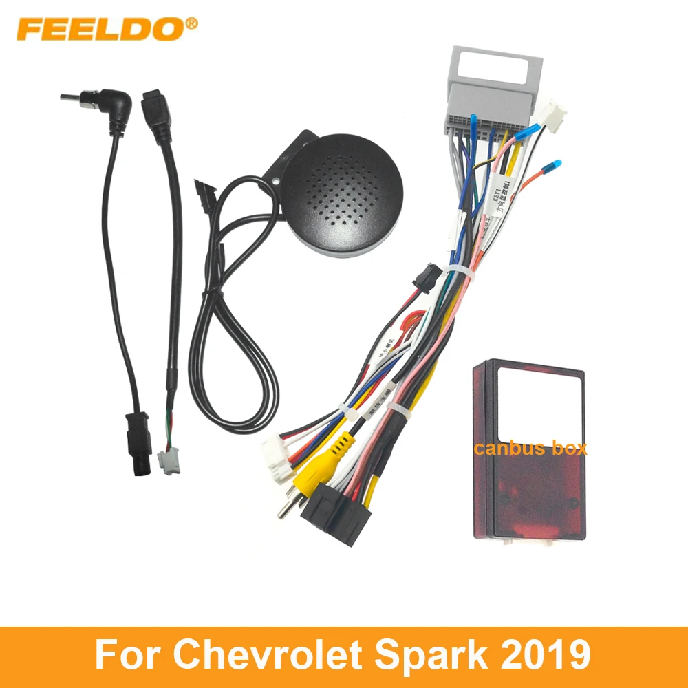 

Автомобильный аудио 16pin проводной кабель FEELDO для Chevrolet Spark (2019) стерео Монтажный провод адаптер