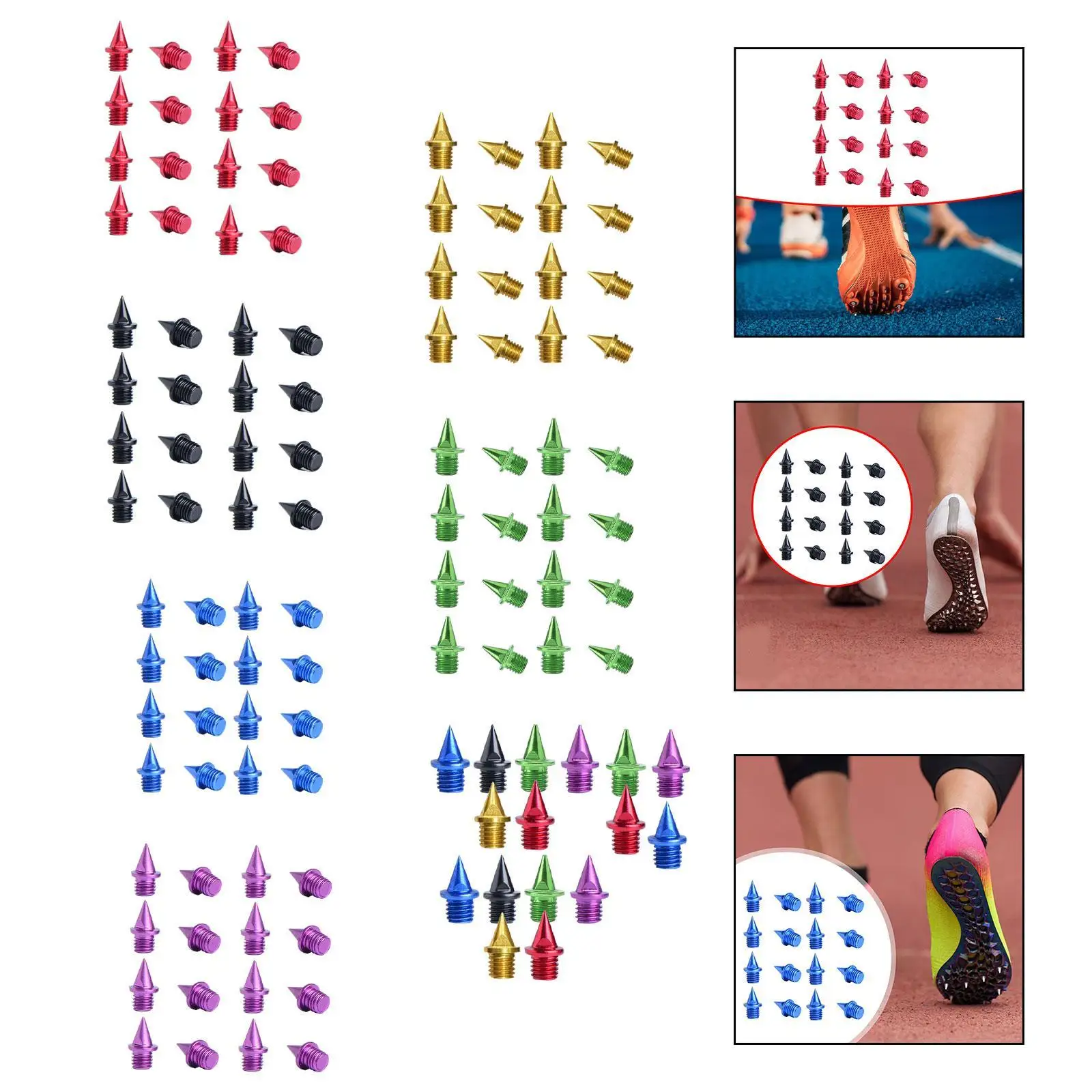 Description Picture 4 of item16Pcs Track Spikes Sturdy Metal Track and Field Running Spikes for Trekking Short Distance Running Jogging Competition Sports