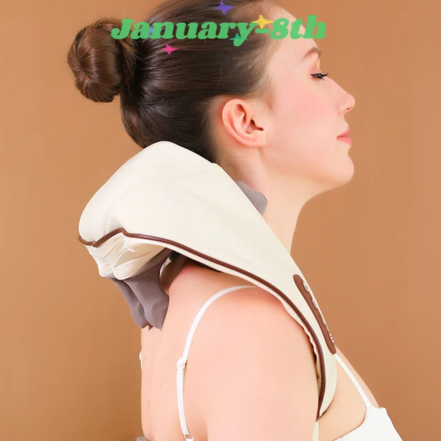 6 Head Portable Mini Shoulder Relaxing Massager Back Neck Leg Smart Electric Wrap Heated Kneading Relaxer For Sport Working 2
