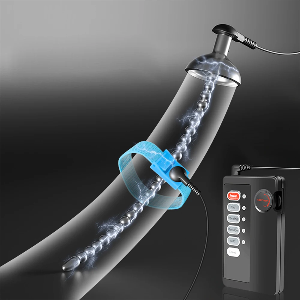 Electric Shock Horse Eye Stick Urethral Dilator Waves Penis Sex Toys Bead Male Masturbation Delayed Ejaculation Catheter