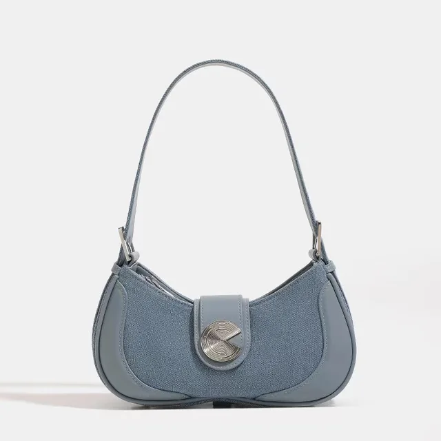 high-end crescent bag denim armpit bag trendy personality shoulder handbag