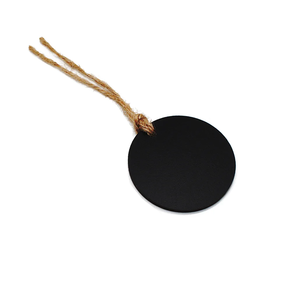 10 Pcs Wedding Blackboard Home Decor Signage Oval Mini Bamboo Wooden Chalkboard Office