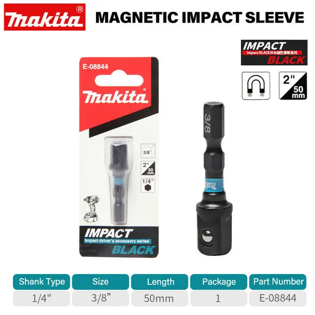 Makita Impact Black Series Magnetic Sleeve Bit Set Socket 6mm 8mm 10mm makita-impact-black-series-magnetic-sleeve-bit-set-socket-6mm-8mm-10mm