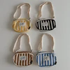 Children's Striped Bag Baby Outer Travel One Shoulder Crossbody Bag Fashion Solid Color Child Baby Change Handbags 5