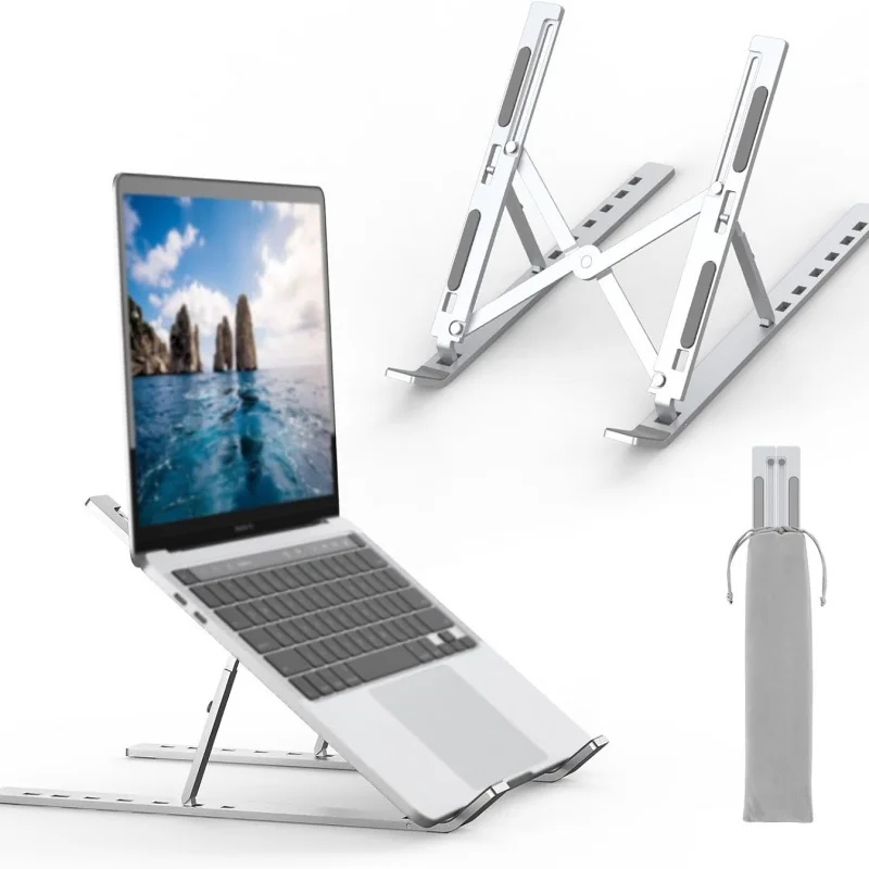 Sleek Aluminum Adjustable Portable Laptop & Tablet Stand